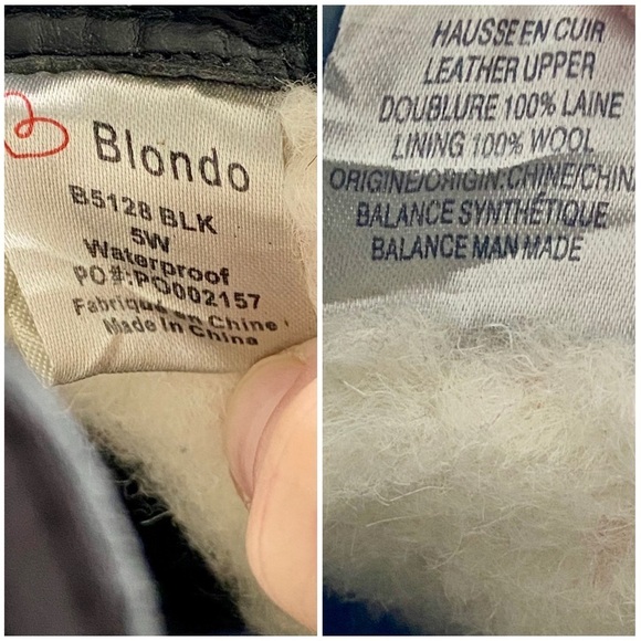 Women’s BLONDO AROSA black waterproof ANKLE winter leather BOOTS size 5 (WIDE) - Picture 12 of 16